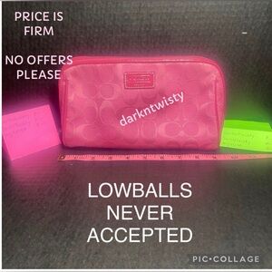 COACH LARGE COSMETIC BAG WITH 4 INSIDE SLIP POCKETS